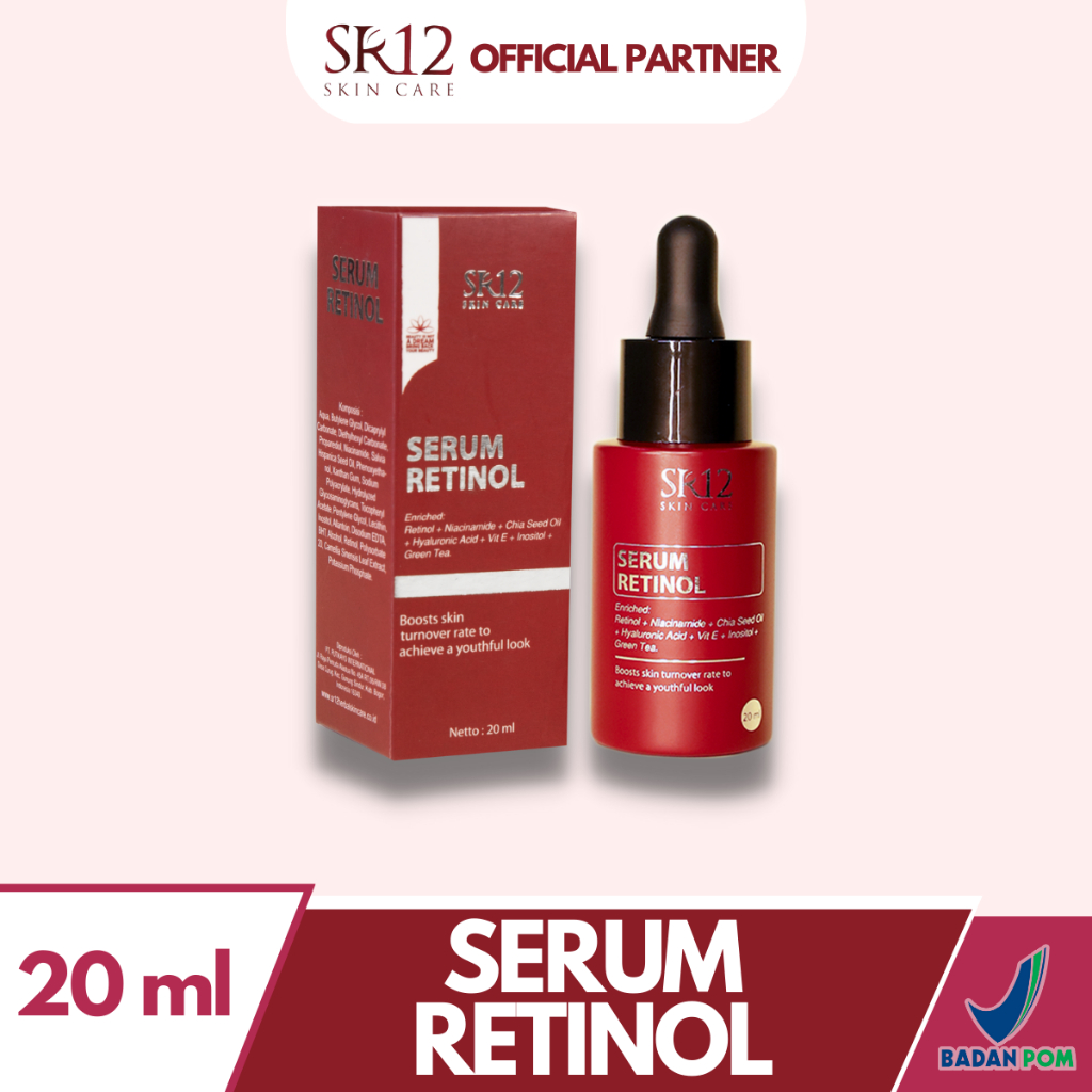 Serum Glowing SR12 Retinol Serum SR12 Skincare Flek Hitam Dark Spot Perawatan Wajah Kenyal Sehat Pencerah Ori BPOM