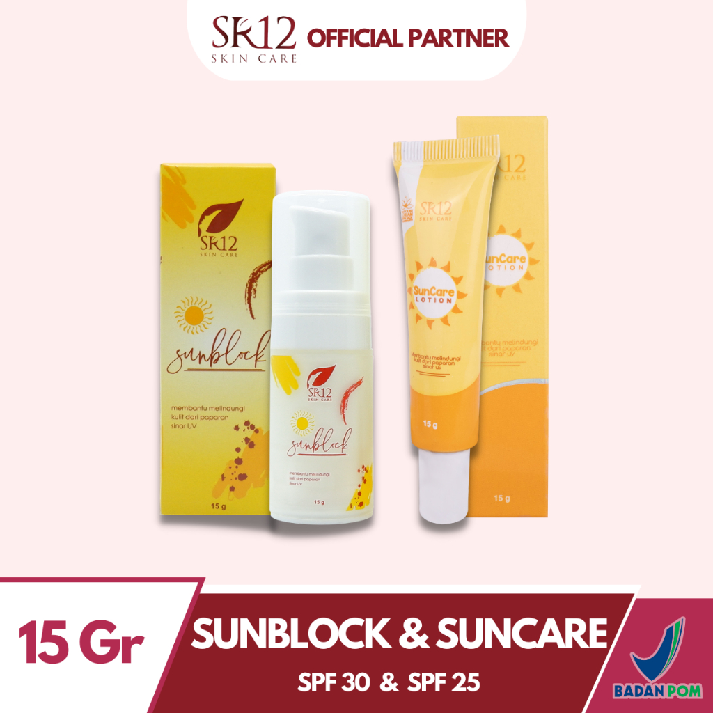 Suncare SR12 SunBlock Wajah SPF Anti UVA UVB SR12 Herbal Skincare Sunblok Muka Pelindung Wajah Sinar Matahari