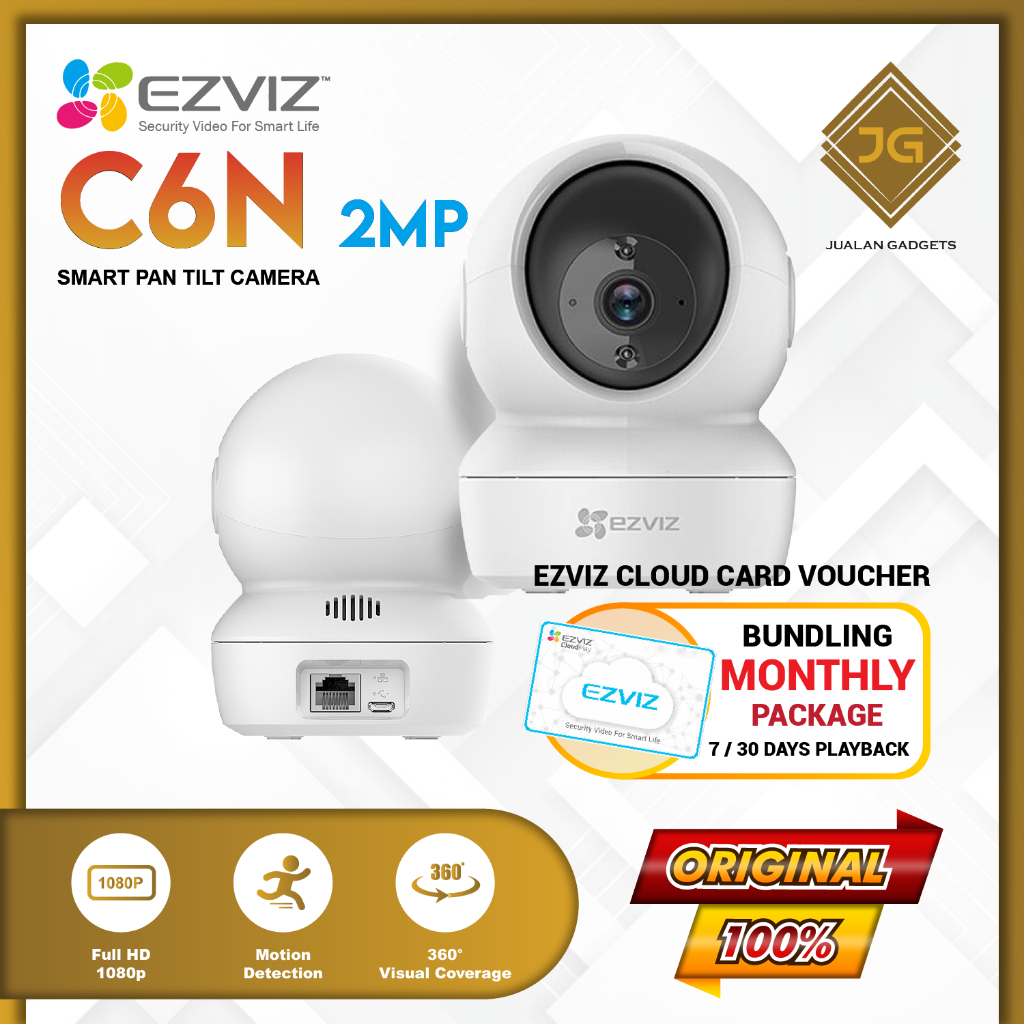 EZVIZ C6N 2MP / 4MP IP Camera CCTV Bundling Cloud Storage 1 Bulan