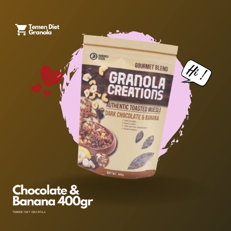 

Granola Creations 400 gr Dark chocolate & Banana- GOURMET BLEND