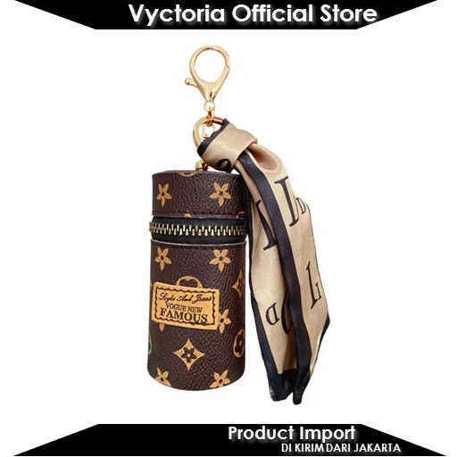 (COD) Vyctoria VOS12813 Tas Lipstick Keychain Cantik Import Dengan Scarf JTF12813 EL4199 LT2110 12813 4199 2110