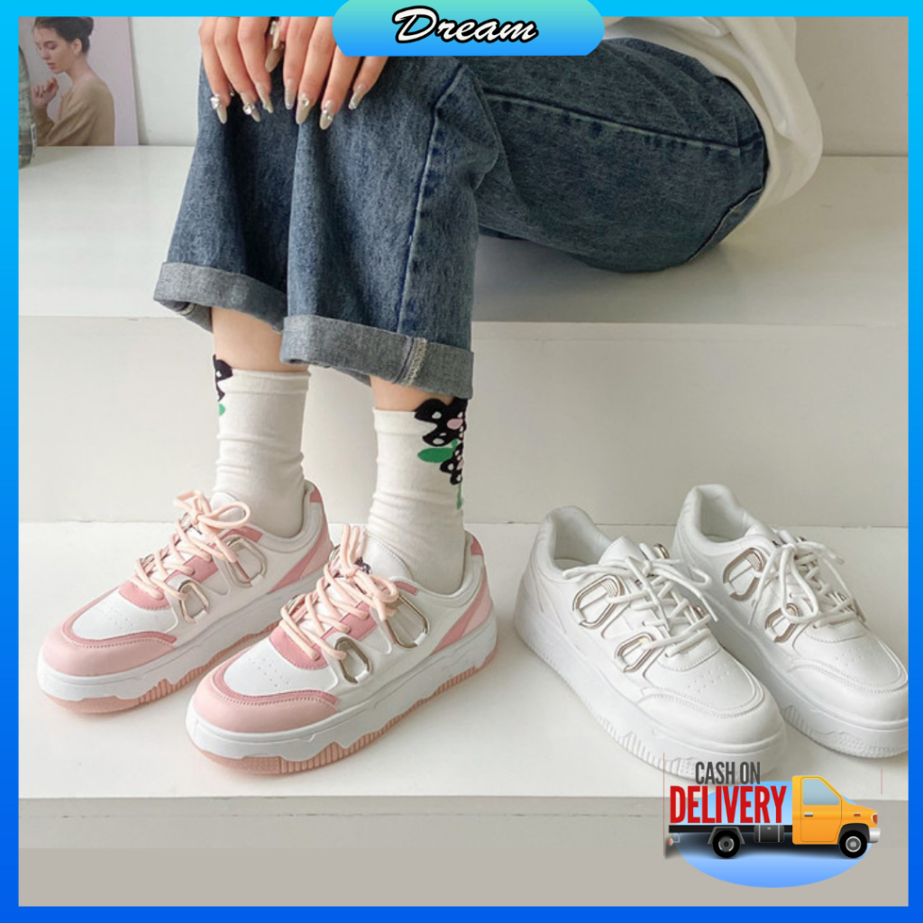 [DREAM] 260 Sepatu Sneakers Wanita Kasual Fashion Shoes Korea Karet Premium Quality