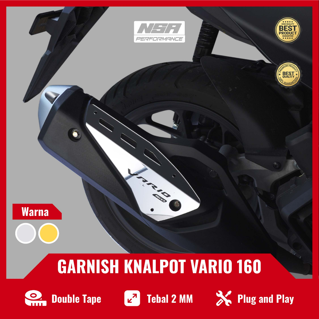 NSA GARNISH KNALPOT VARIO 160 COVER GARNISH TUTUP KNALPOT VARIO 160