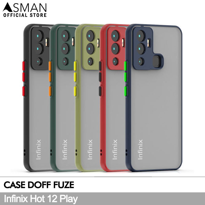 Asman Case Infinix Hot 12 Play Doff Fuze Premium Shield Protector