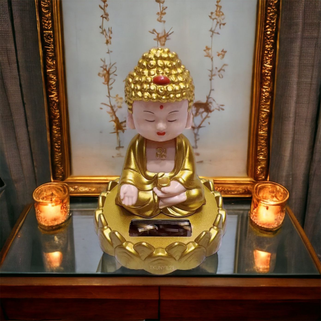 Pajangan Biksu Buddha Sakyamuni / Pajangan Biksu Buddha Gautama / Pajangan Dashboard Mobil Lucu / Pa