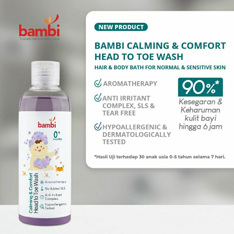 Bambi Calming And Comfort Head To Toe Wash 200ml /Sabun Mandi