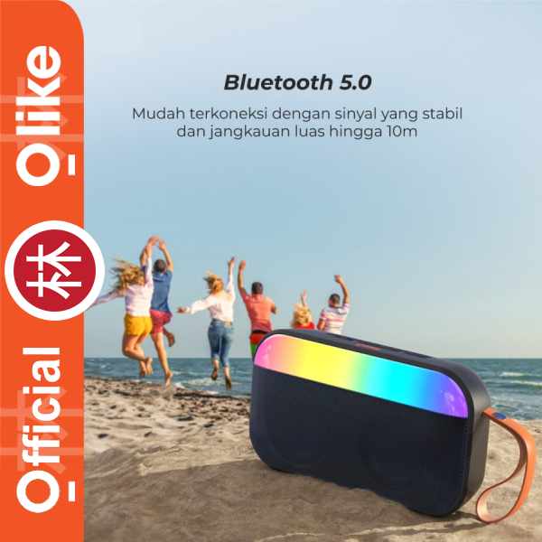 Olike SF4 by OPPO Colorful LED Portable Wireless Bluetooth Speaker TWS