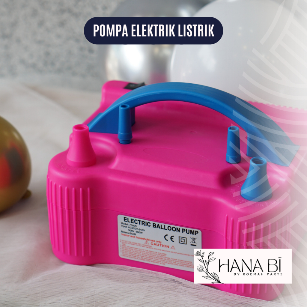Pompa Balon Elektrik Listrik 2 Lubang Electric Balloon Pump Pompa Angin 2 IN 1 Vacum And Blow Ban Re