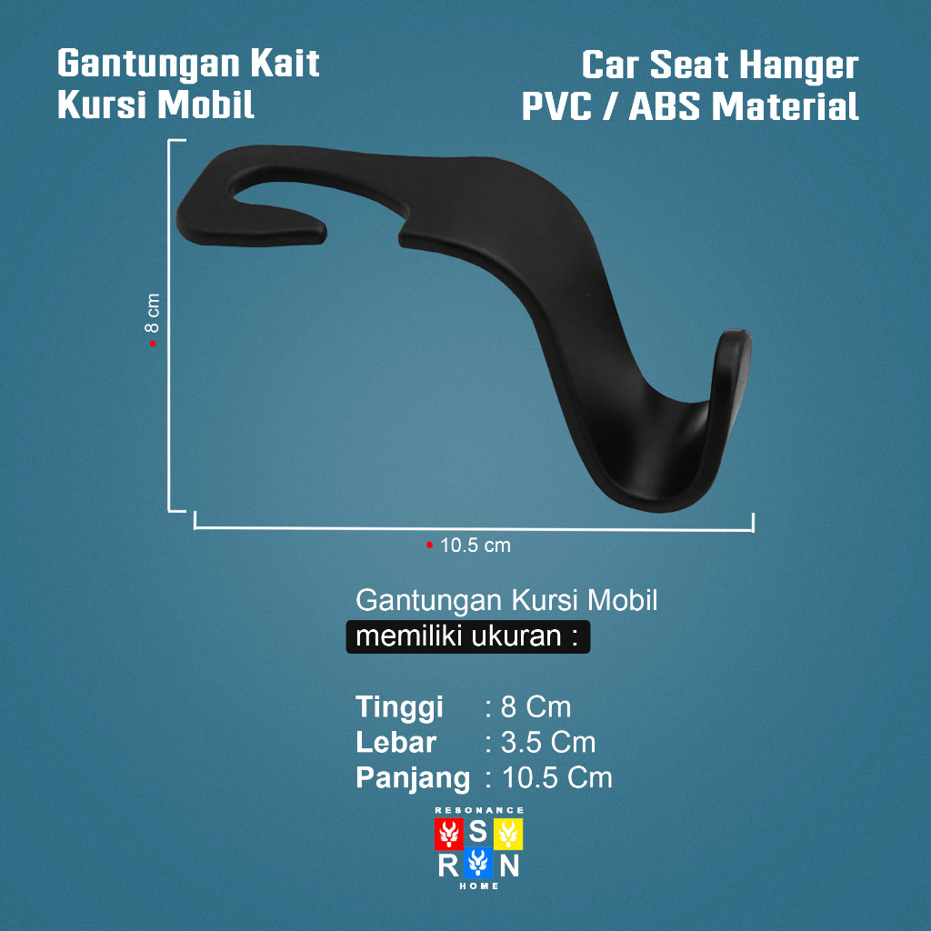 Gantungan Kait Jok Mobil / Seat hanger Resonance Home