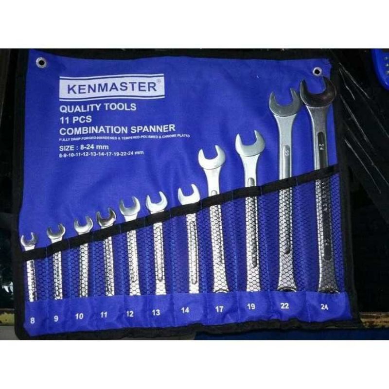 𝚔𝚎𝚗𝚖𝚊𝚜𝚝𝚎𝚛 11 𝙿𝙲𝚂 , kunci ring pas set / combination wrench  8-24 MM