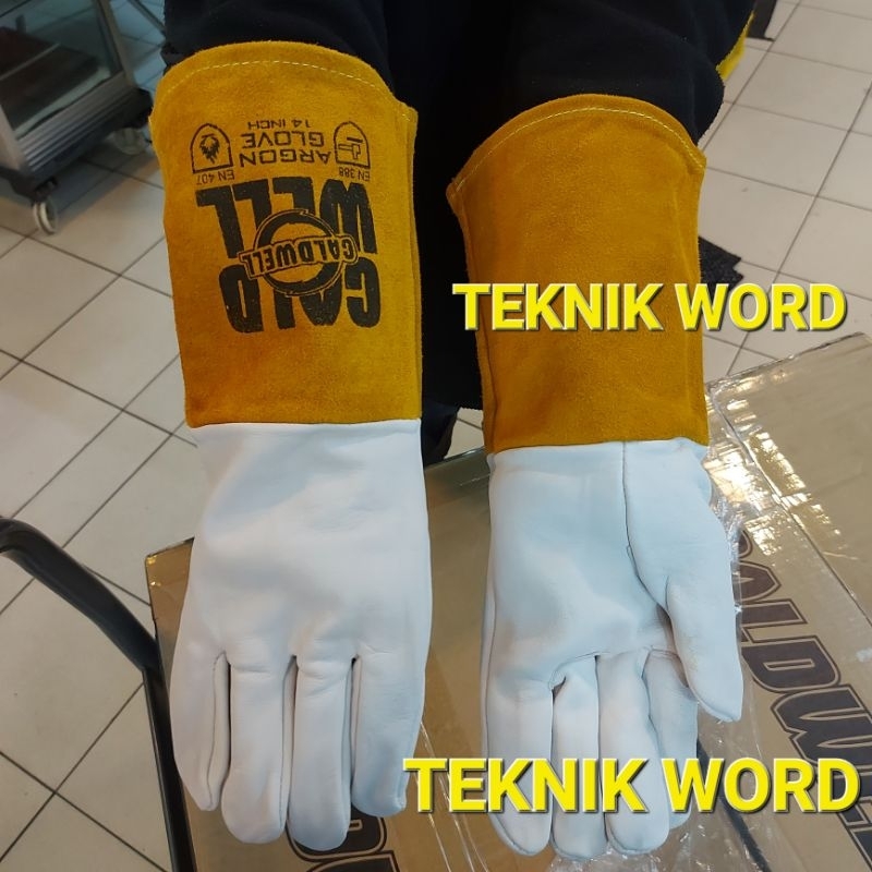 SARUNG TANGAN LAS ARGON KULIT CALDWELL 14 INCH / WELDING GLOVE CALDWELL ARGON