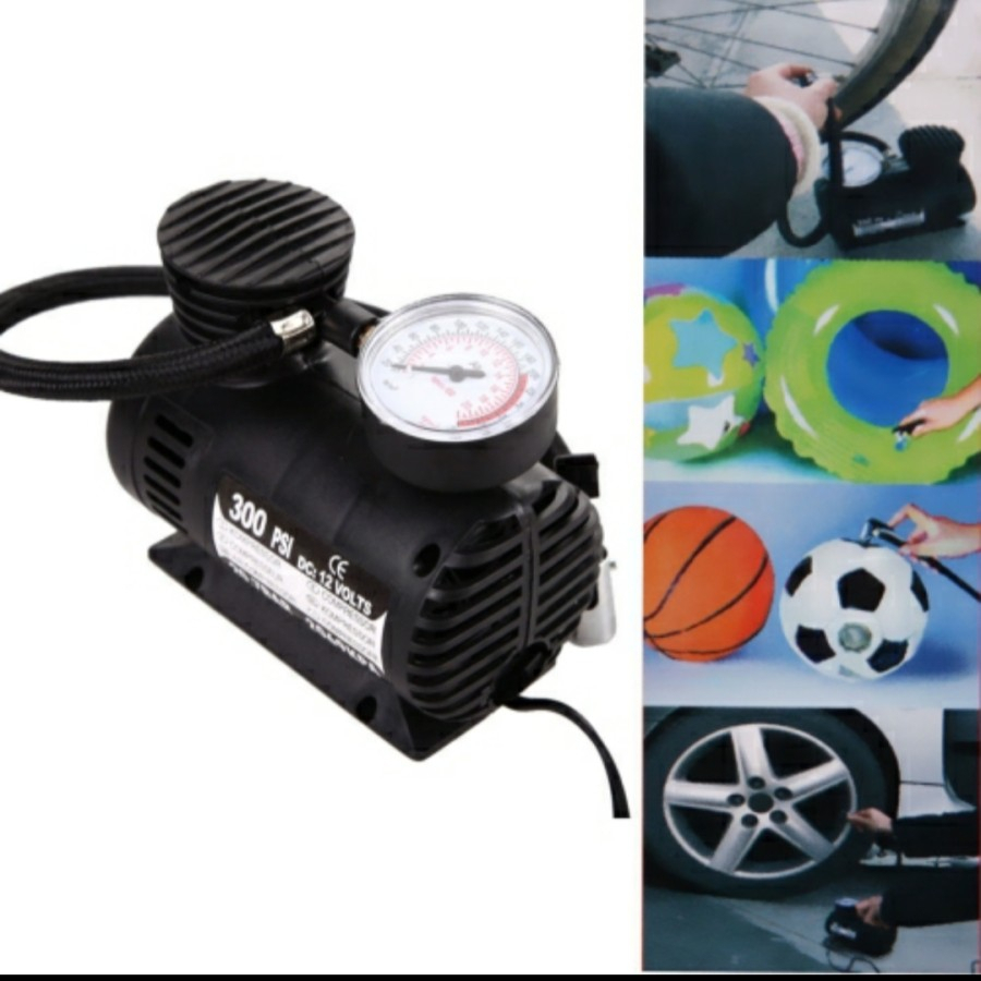 Mini Compressor / Kompresor Pompa Angin DC Ban Mobil Motor Balon Bola