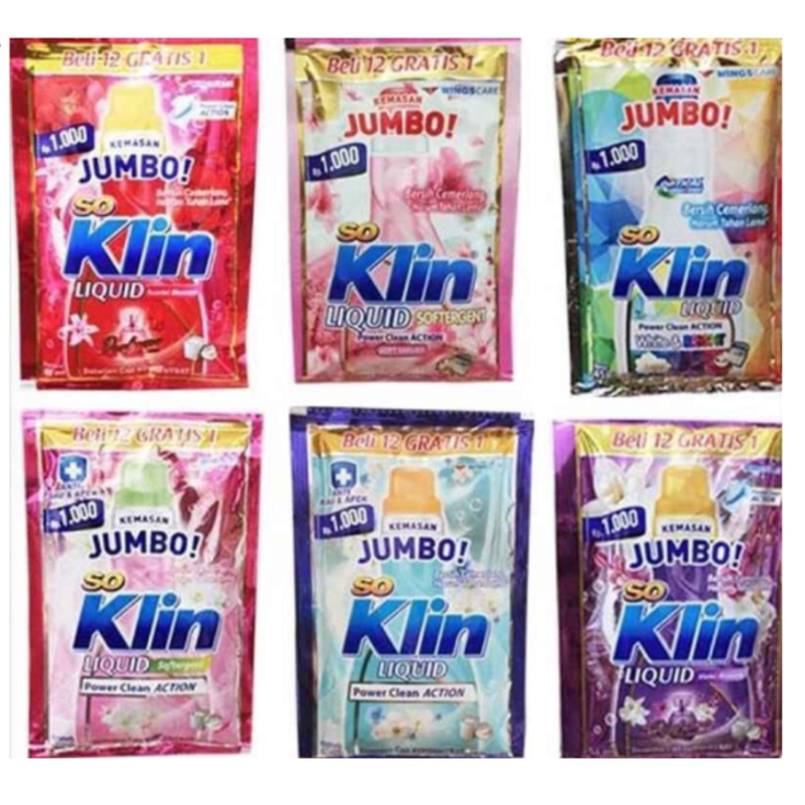 SOKLIN CAIR LIQUID JUMBO / 1 RENCENG ISI 14 SACHET