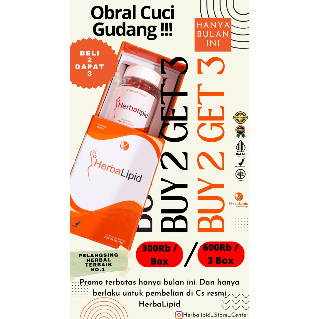 Herbalipid Obat Diet Herbal Alami Original BPOM ORIGINAL