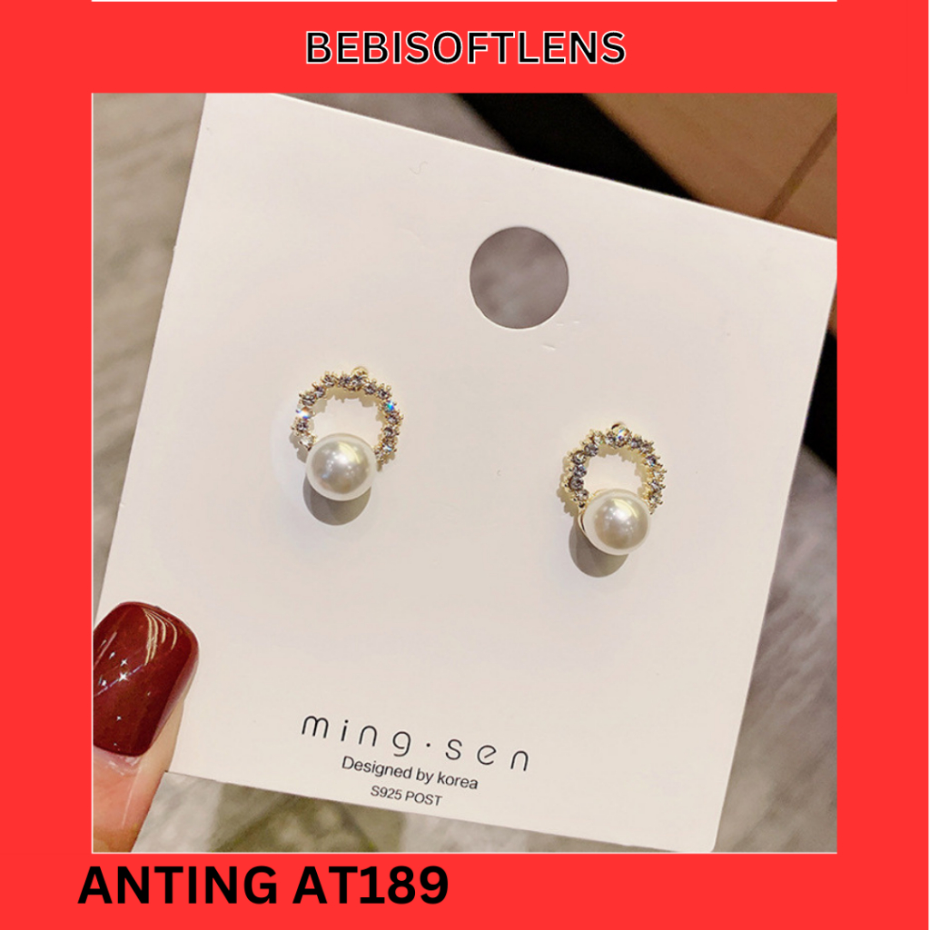 Anting AT189 Perak / Silver S925 Korea Anting Unik Lucu Keren Fashion Wanita  /BB