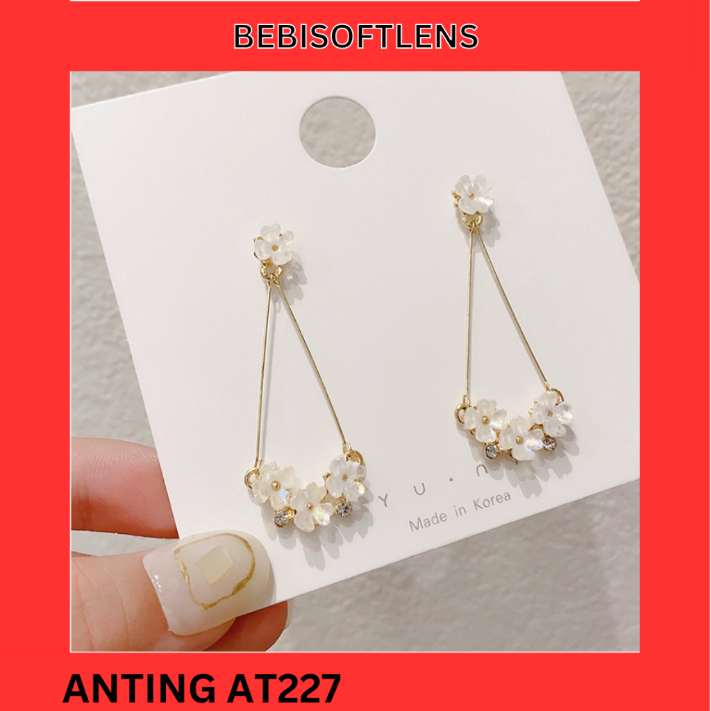 Anting AT227 Tembaga Lapis S925 , Unik Lucu Keren Fashion Wanita Elegant /Deluna/ BB