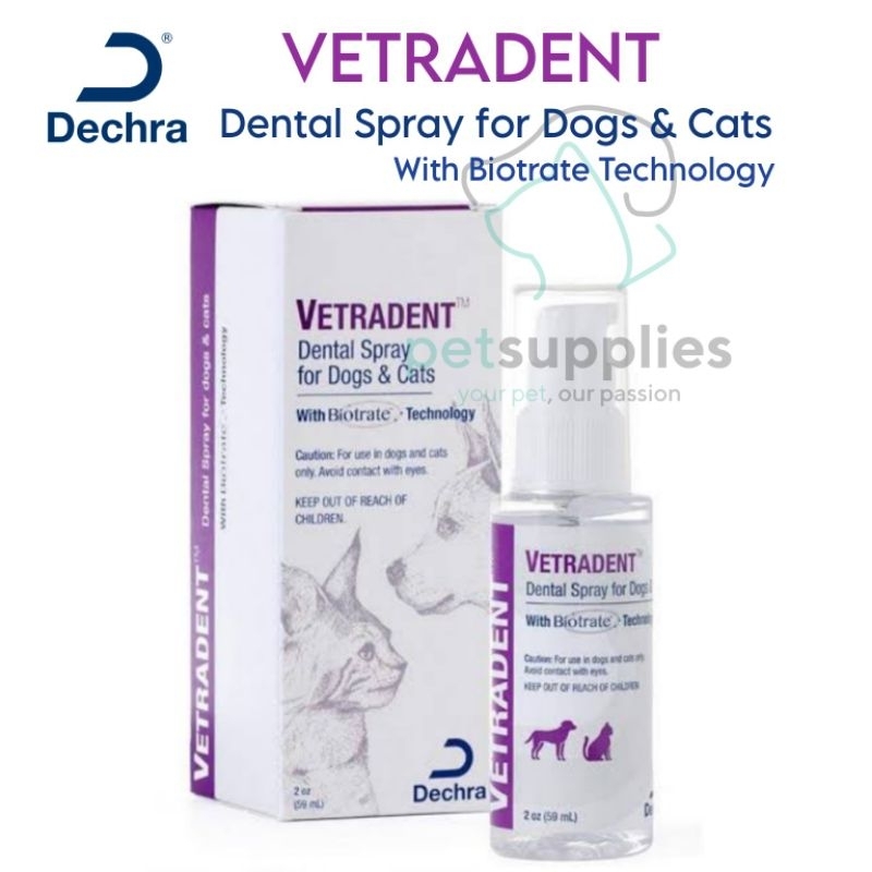 Pembersih Karang Gigi Bau Mulut Dog Cat VETRADENT DENTAL SPRAY USA