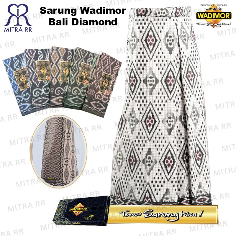 Sarung Wadimor Motif Bali Diamond | Sarung Tenun Dewasa Original | Sarung Tenun Dewasa Satuan Grosir