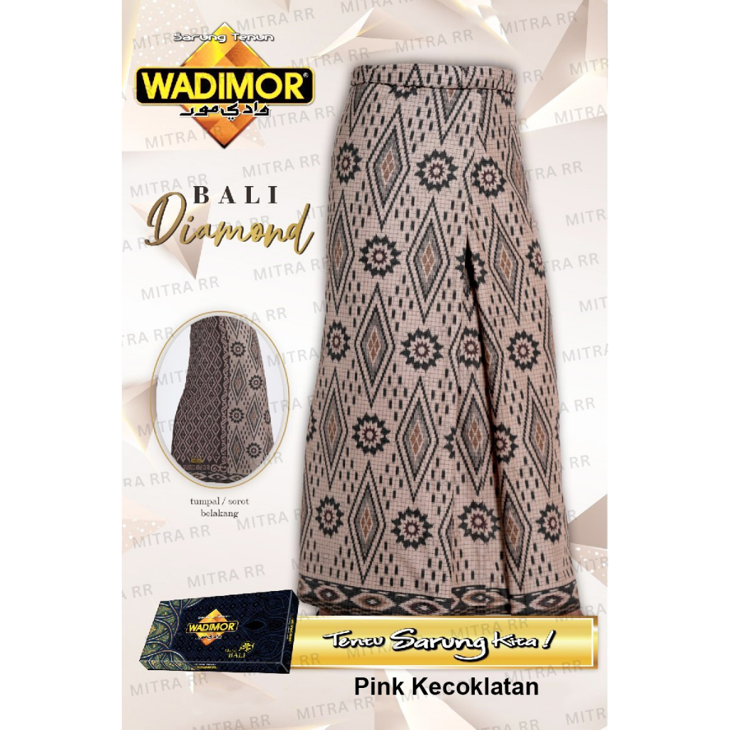 Sarung Wadimor Motif Bali Diamond | Sarung Tenun Dewasa Original | Sarung Tenun Dewasa Satuan Grosir