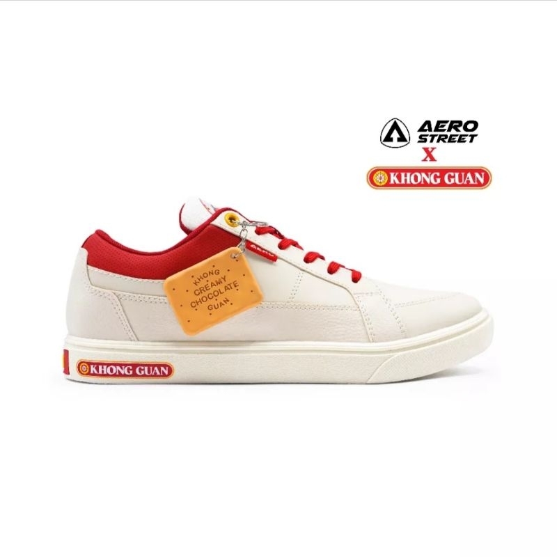 AEROSTREET X KHONG GUAN - PUTIH MERAH / SIZE 36/37/38/39/40/41/42/43/44/45 BNIB ORIGINAL / NOT MUKLA