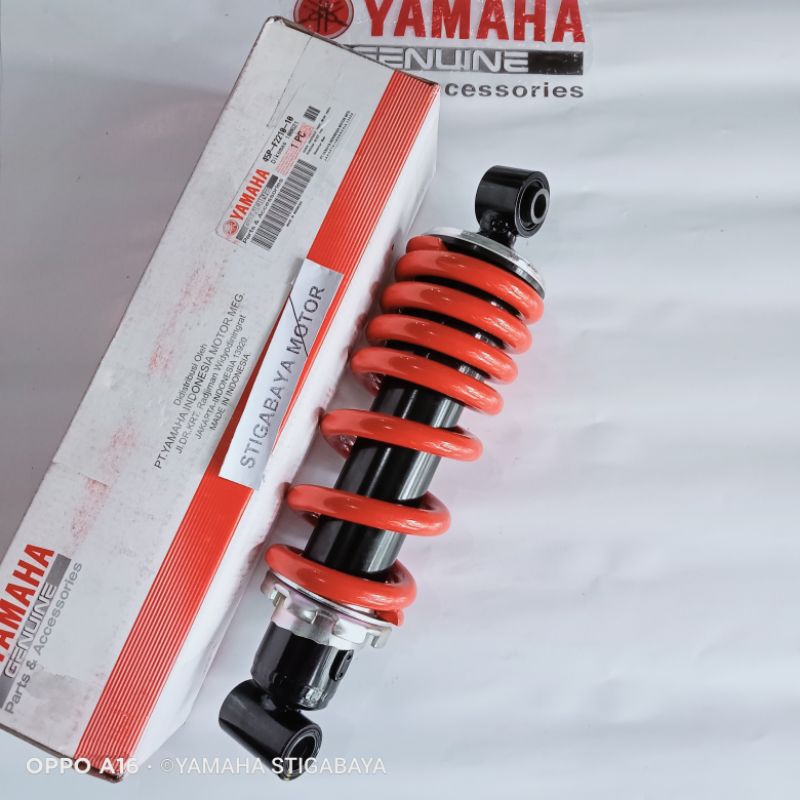 mono shock belakang Yamaha Byson warna merah skok belakang Byson shookbreaker belakang Yamaha Byson 