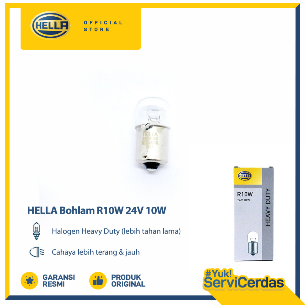 Lampu Sein Mobil HELLA R10W 24V 10W BA15S K1 - Bohlam Mobil