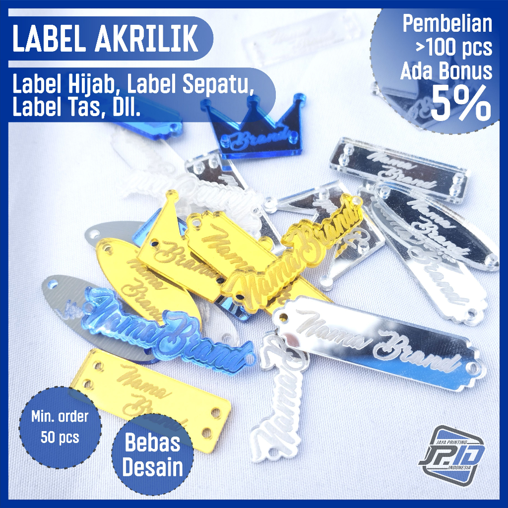 

LABEL AKRILIK, LABEL HIJAB AKRILIK, LABEL BAJU AKRILIK, LABEL GAMIS AKRILIK