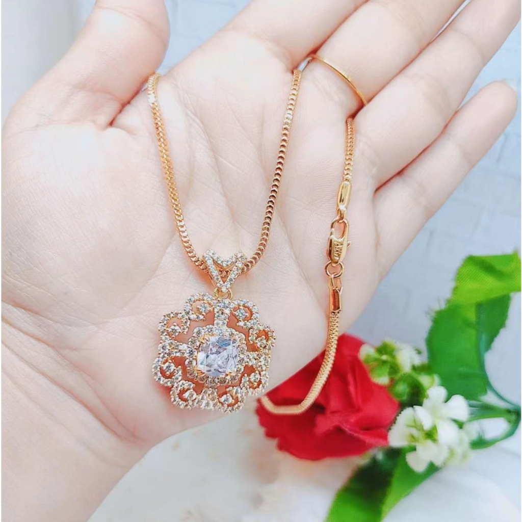 Kalung Xuping Mata Full Lapis Emas Perhiasan Fashion R9/R10