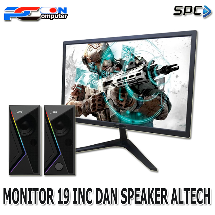 Paket Monitor SPC 19 Inc Komputer Plus Speaker ALTECH