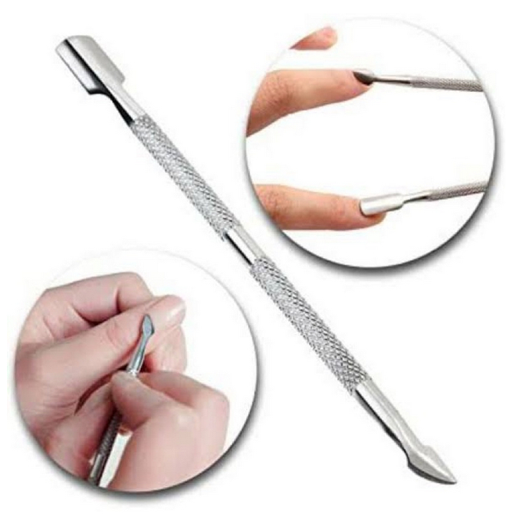 A373 STAINLESS ALAT PENDORONG KUTIKULA curticle cuticle pusher steel nail remover pusher manicure alat pedicure meni pedi salon kecantikan perawatan tangan kaki kuku