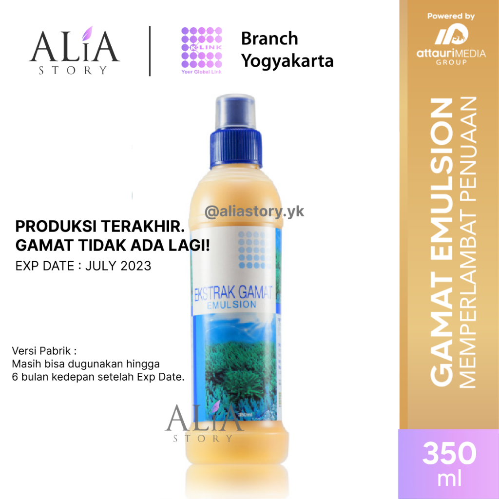 [STOCK TERBATAS] Gamat Ekstrak Emulsion Original K Link 350 ml Sea Cucumbar Ikan Teripang Emas Asli 