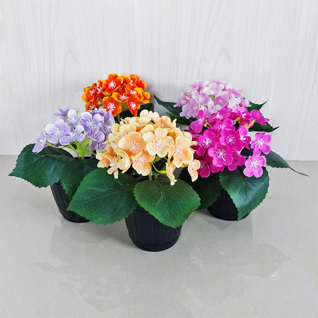 Tanaman Hias Plastik Ornamen Pot Bunga Mini Dekorasi Rumah Indoor Artificial Flower Azgalery PBP63