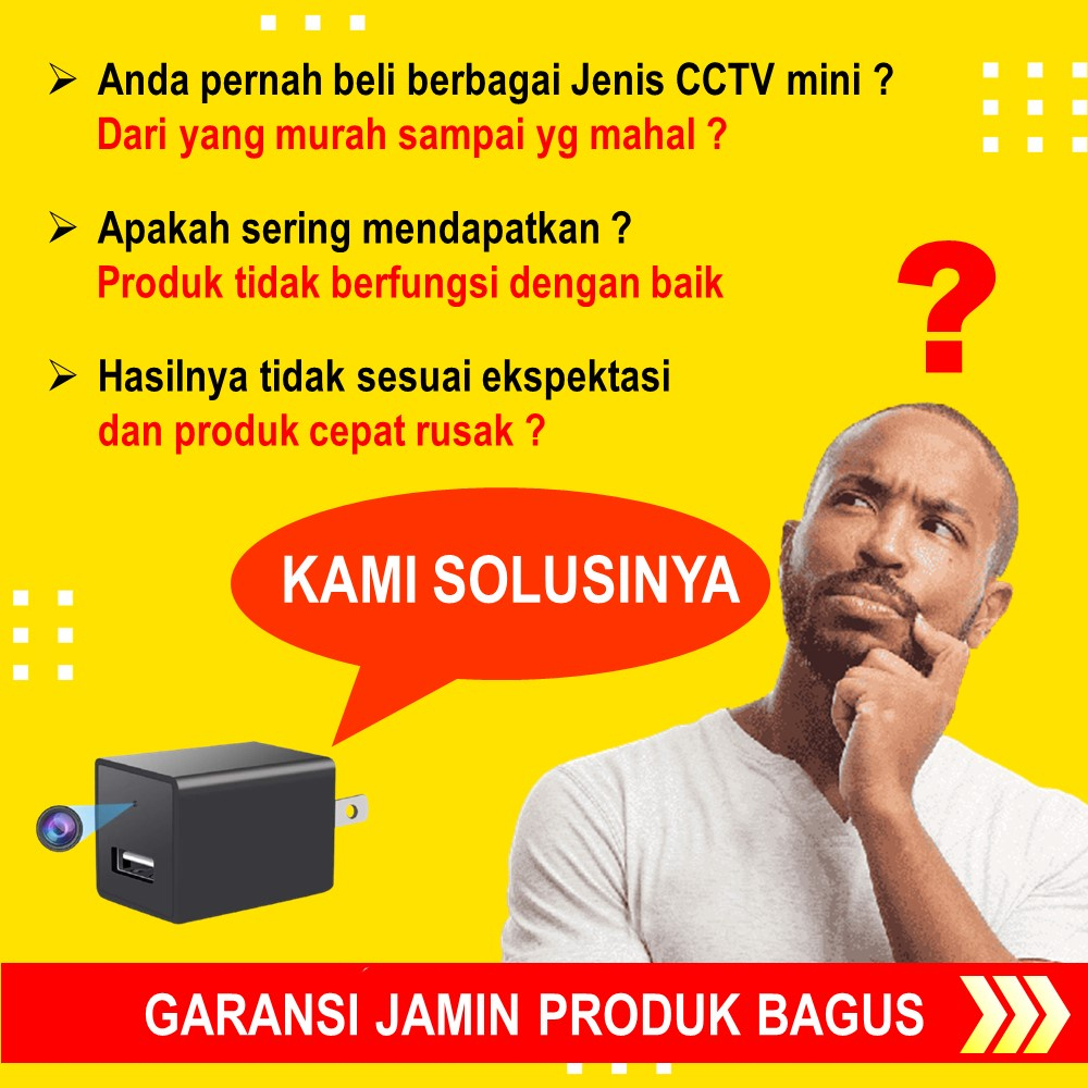 KAMERA TERSEMBUNYI MINI TANPA KABEL TERHUBUNG HP SPY CAMERA CCTV KECIL MINI PENGINTAI BENTUK CHARGER BISA JARAK JAUH JS116