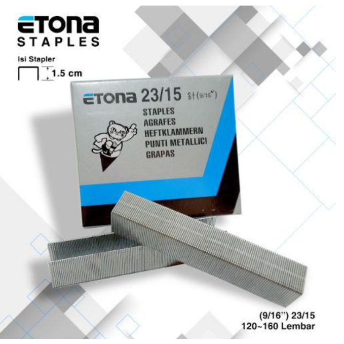 

Staples / Isi Staples Etona 23/15 (1kotak)