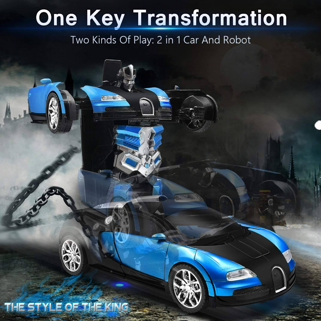 RC AUTOBOTS MAINAN MOBIL REMOTE AUTOBOTS DEFORMATION SPRAY CAR 2 IN 1