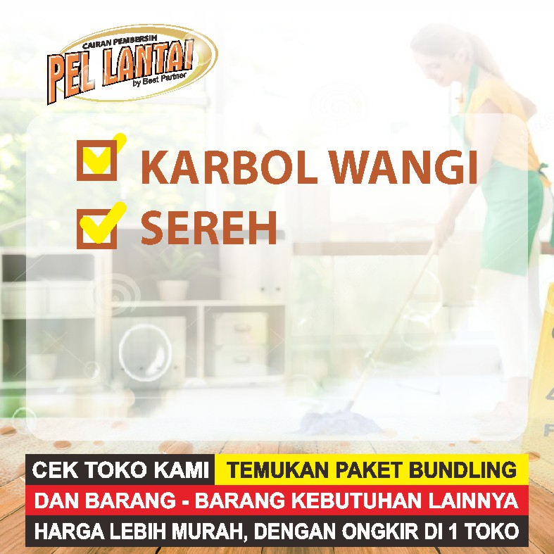 Cairan Pembersih Lantai / Pembersih Lantai Karbol Wangi Kemasan 1 Liter Jurigen