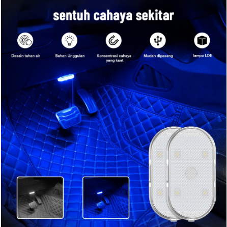 Touch Light Omextra Lampu Sentuh USB 6 LED Plafon Laci Kolong Mobil VTTouch Light Omextra Lampu Sentuh USB 6 LED Plafon Laci Kolong Mobil