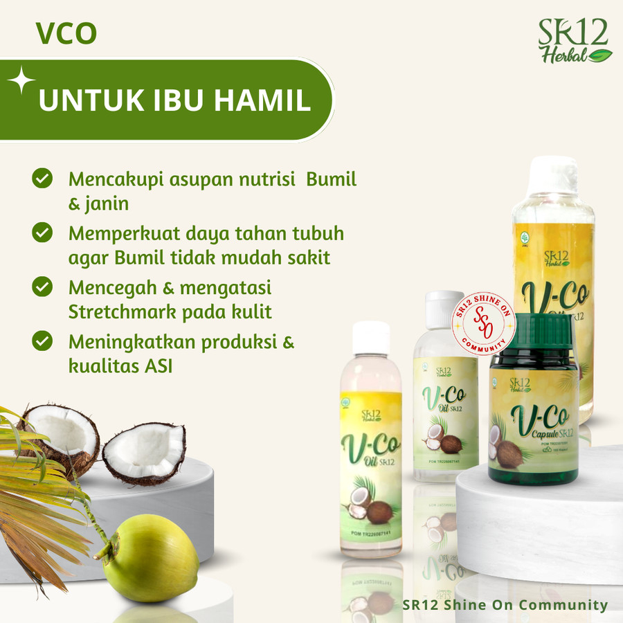 VCO OIL SR12 MINYAK KELAPA MURNI VIRGIN COCONUT OIL IMUN BOOSTER Vico Oil