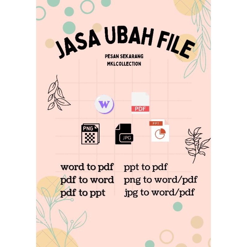 Jasa Software Ubah File Pdf to word, Word to pdf, Pdf to Ppt termurah