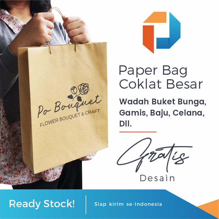 

Paper Bag (tas kertas) Coklat Rustic | Kemasan Fashion