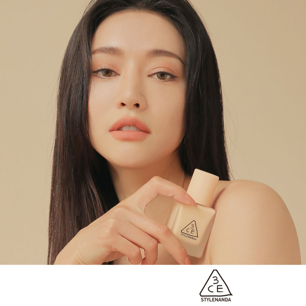 3CE Velvet Fit Foundation 30g | Matte Silky Finish / Long-Lasting / High Coverage / Daily Use for Al