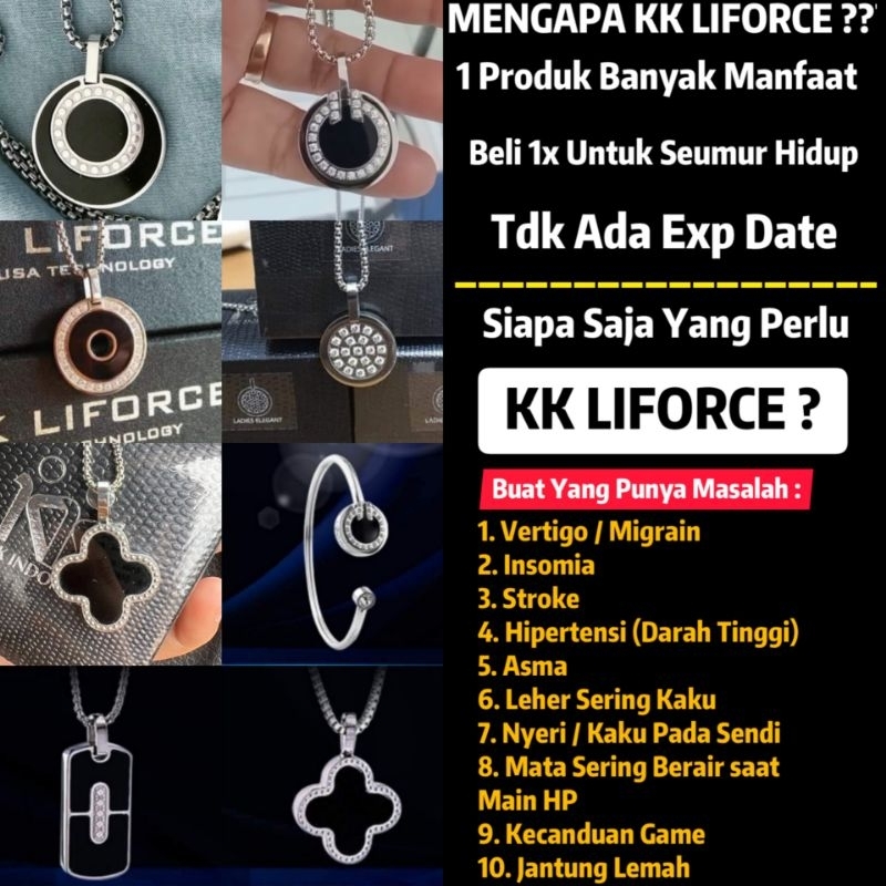 KK LIFORCE Kalung Kesehatan Anti Radiasi Promo Spesial FREE Vitayang SOP Salmon Ovary Peptide Minuman Kecantikan Dari Jepan Menghilangkan Flek dan Jerawat KK LIFORCE Original Promo