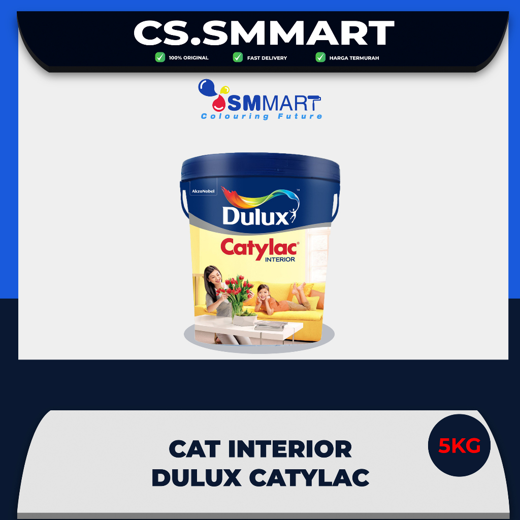 DULUX CATYLAC INTERIOR CAT TEMBOK GALON KATEGORI WARNA STANDAR KATALOG 5KG