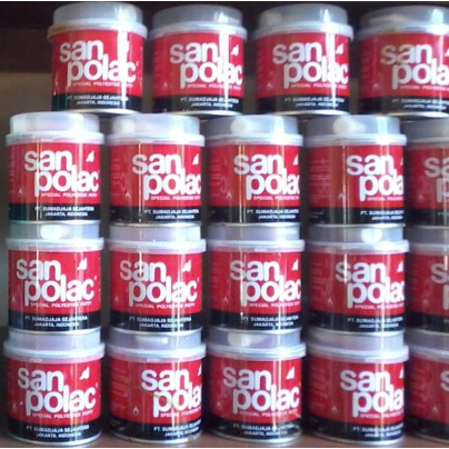 Dempul Sanpolac 250 Gram / Dempul Besi Dempul Mobil + Hardener + kape