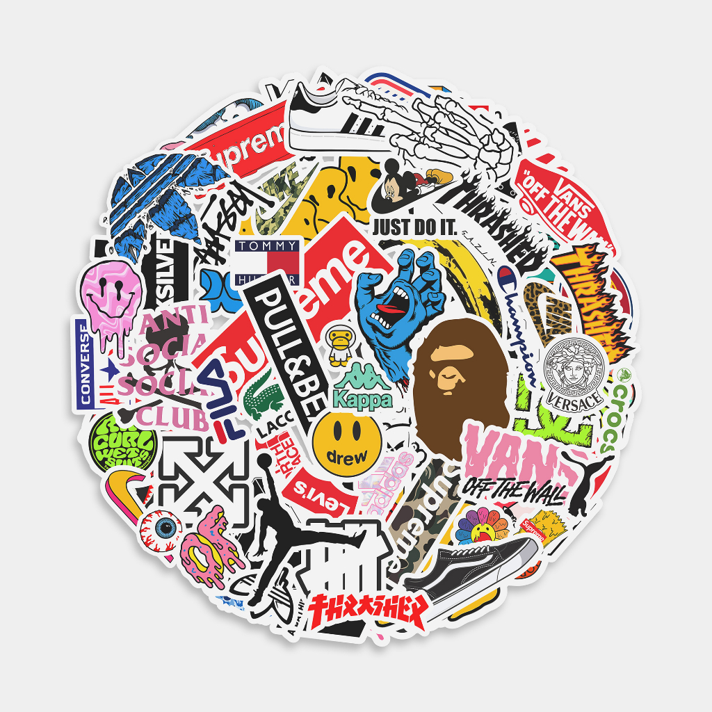 

Stiker Pack Hypebeast Aesthetic Vinyl Waterproof untuk Laptop Koper Thumblr Dll