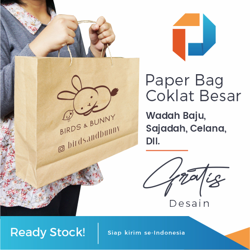 

Paper Bag (tas kertas) Besar Coklat Rustic | Kemasan Produk Fashion, Bucket Bunga, dll.