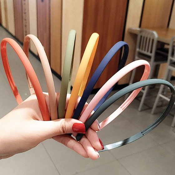 HOPYLOVY - Bando Polos Korea Headband Aksesoris Rambut Wanita Pria / Bando Simple Warna/ Bando Polos Tipis