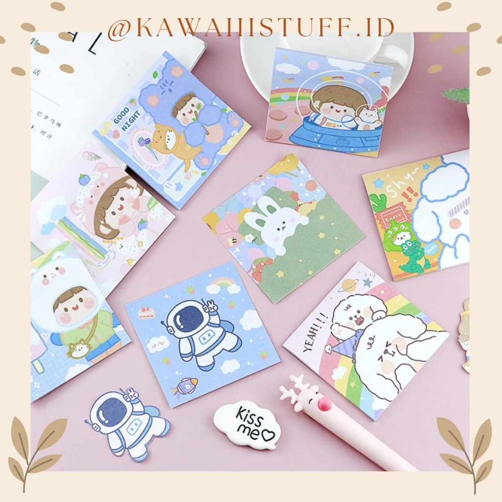 

[KAWAIIISTUFF.ID] Memo Pad Kartun isi 20 Lembar