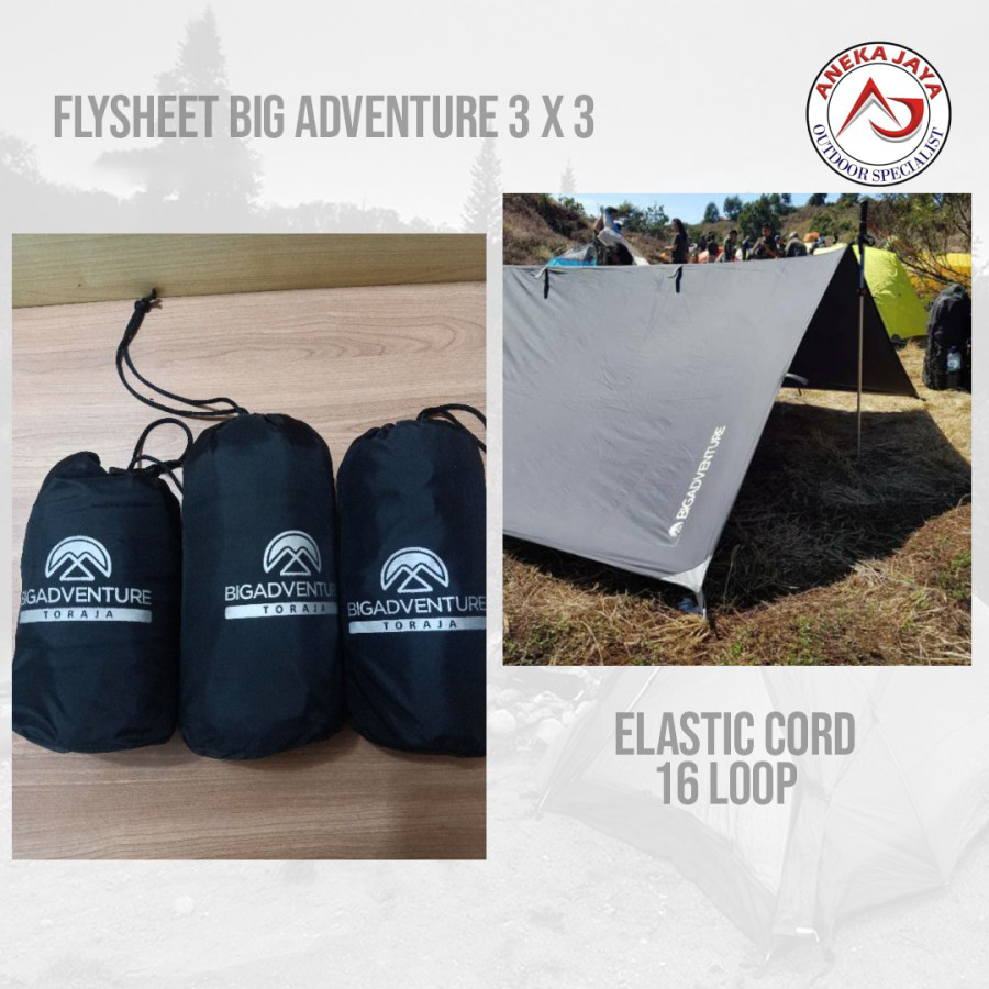 FLYSHEET BIG ADVENTURE TORAJA 3 X 3 (13 LOOP)