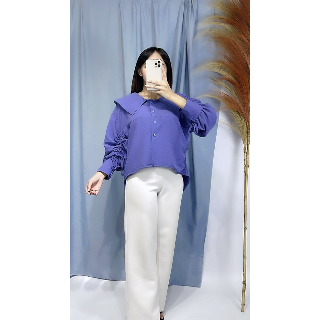 BIYA BLOUSE CRINCKLE / KOREAN BLOUSE WANITA